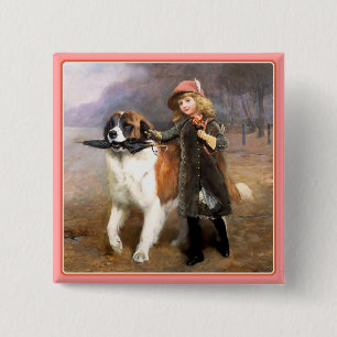 Badge Carré 5 Cm Bouton : Outre de à l'école