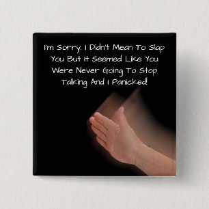 Badge Carré 5 Cm Bouton Panic 2