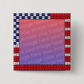 Badge Carré 5 Cm Bouton patriotique de photo