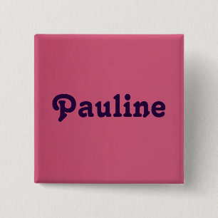 Badge Carré 5 Cm Bouton Pauline