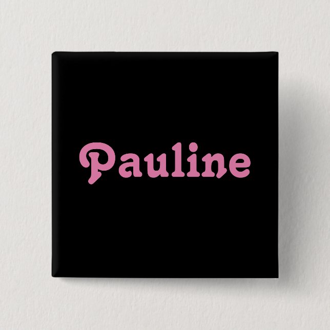 Badge Carré 5 Cm Bouton Pauline (Devant)