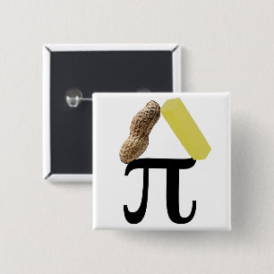 Badge Carré 5 Cm Bouton Peanut Butter Pi