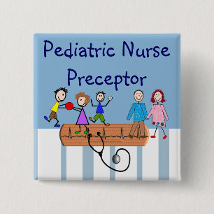 Badge Carré 5 Cm Bouton pédiatrique de maître de soins