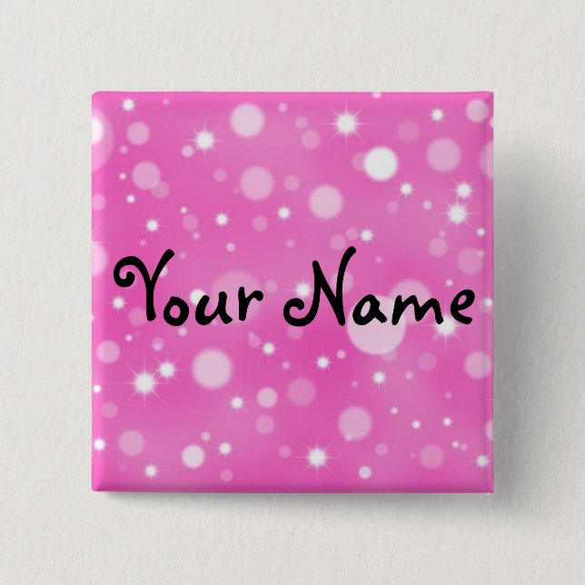 Badge Carré 5 Cm Bouton personnalisé (Devant)