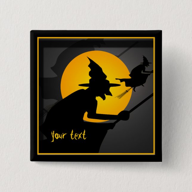 Badge Carré 5 Cm Bouton personnalisé Sortie volante (Devant)