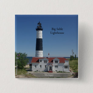 Badge Carré 5 Cm Bouton Phare Big Sable