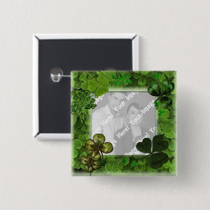 Badge Carré 5 Cm Bouton photo de la Saint Patrick