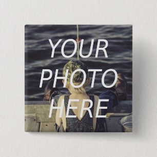 Badge Carré 5 Cm Bouton photo personnalisé