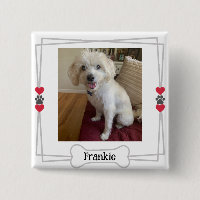 Bouton photo pour animal de compagnie personnalisé