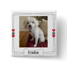 Bouton photo pour animal de compagnie personnalisé