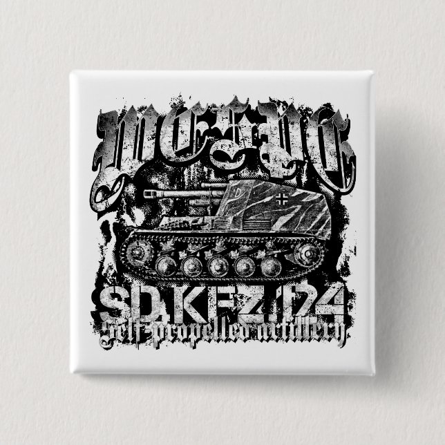 Badge Carré 5 Cm Bouton Pinback Wespe (Devant)