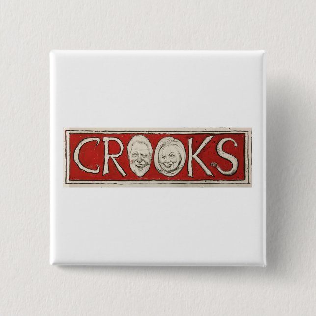 Badge Carré 5 Cm Bouton politique de bande dessinée (Devant)