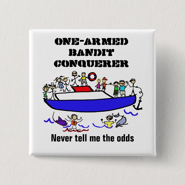 Badge Carré 5 Cm Bouton pour le gagnant du marathon de jeu de fente (Devant)