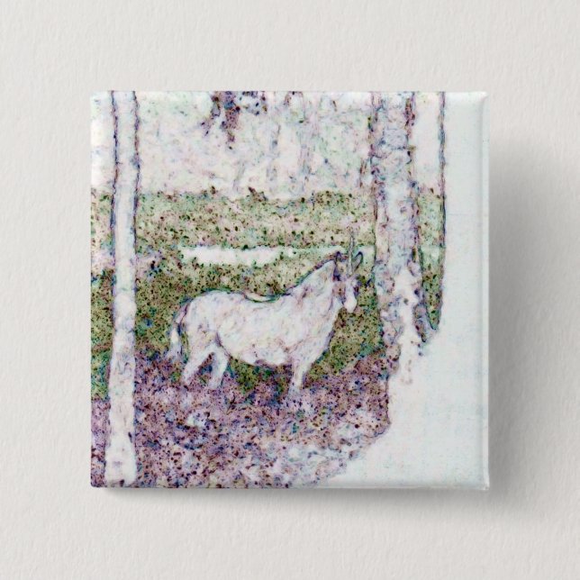 Badge Carré 5 Cm Bouton Printemps éternel (Devant)