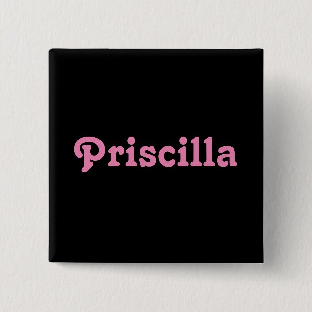 Badge Carré 5 Cm Bouton Priscilla (Devant)