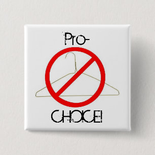 Badge Carré 5 Cm bouton prochoice de cintre