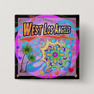 Badge Carré 5 Cm Bouton Progrès vrai West Los Angeles