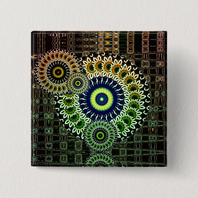 Badge Carré 5 Cm Bouton PsySlicez (Devant)