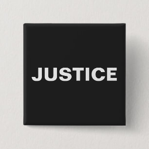 Badge Carré 5 Cm Bouton qui dit justice
