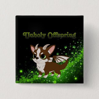 Badge Carré 5 Cm Bouton Rejeton Impie