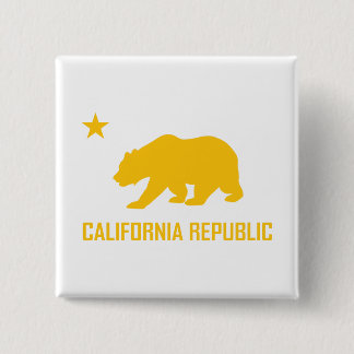 Badge Carré 5 Cm Bouton République de Californie