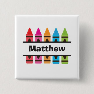 Badge Carré 5 Cm Bouton Retour à l'école