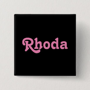 Badge Carré 5 Cm Bouton Rhoda