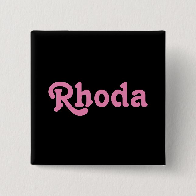 Badge Carré 5 Cm Bouton Rhoda (Devant)