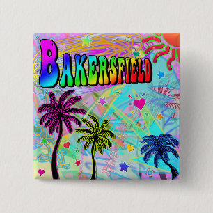 Badge Carré 5 Cm Bouton Romance Vivid Bakersfield