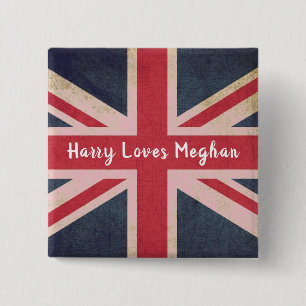 Badge Carré 5 Cm Bouton royal de carré de mariage de Meghan