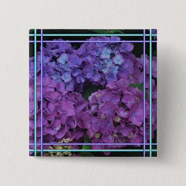 Badge Carré 5 Cm Bouton Royale violet (Devant)