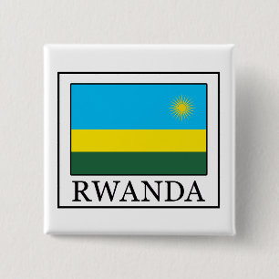 Badge Carré 5 Cm Bouton Rwanda