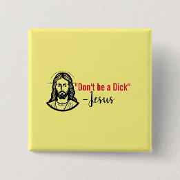 Badge Carré 5 Cm Bouton Saint