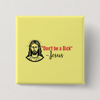 Badge Carré 5 Cm Bouton Saint