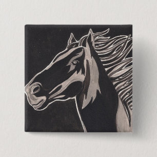 Badge Carré 5 Cm Bouton sauvage du feu