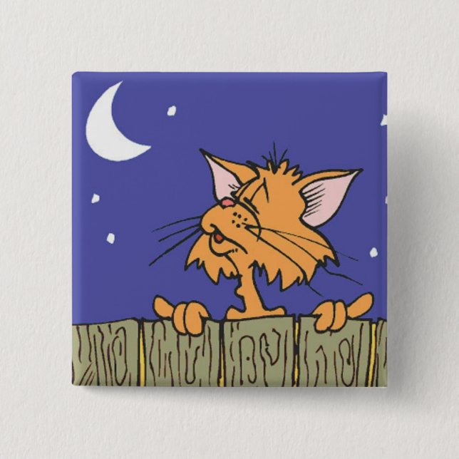 Badge Carré 5 Cm Bouton Sérénade de la Lune (Devant)