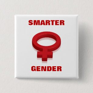 Badge Carré 5 Cm Bouton SEXE INTELLIGENT INTELLIGENT