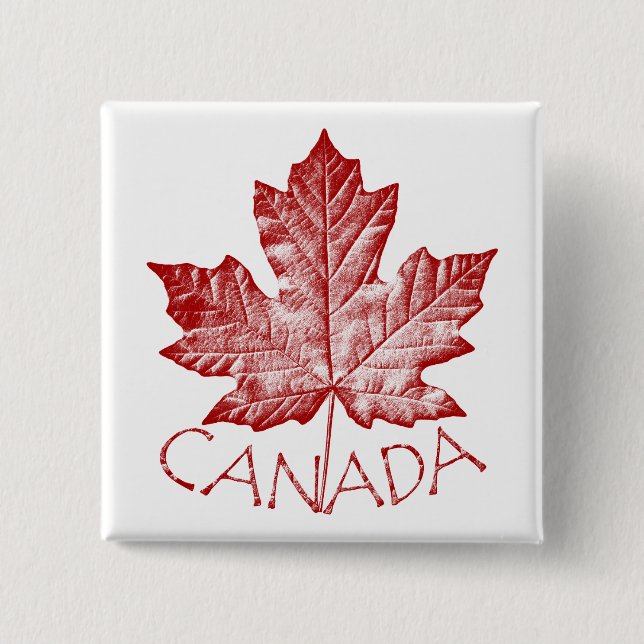 Badge Carré 5 Cm Bouton souvenir Canada Cool Boutons Canada Cadeaux (Devant)