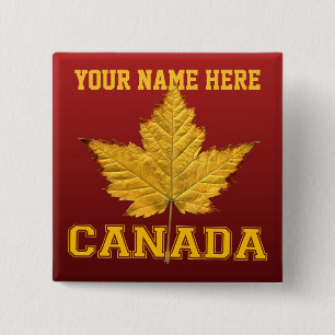 Badge Carré 5 Cm Bouton souvenir du Canada Varsity Boutons du Canad