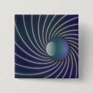 Badge Carré 5 Cm Bouton Spirales de mer profonde