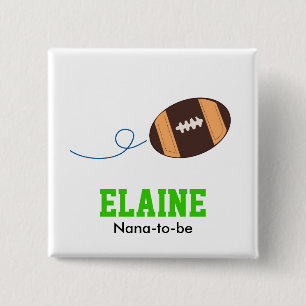 Badge Carré 5 Cm Bouton tactile de FOOTBALL Sports Personnalisés