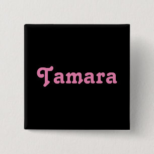 Badge Carré 5 Cm Bouton Tamara