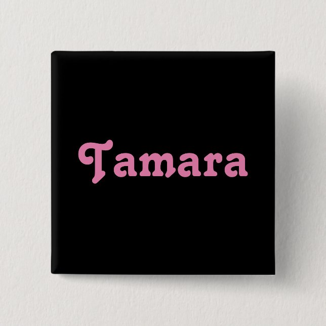 Badge Carré 5 Cm Bouton Tamara (Devant)