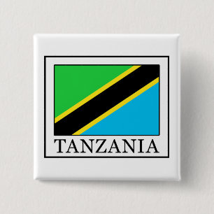 Badge Carré 5 Cm Bouton Tanzanie