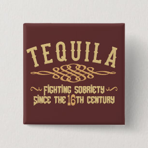 Badge Carré 5 Cm Bouton TEQUILA
