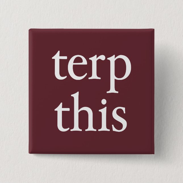 Badge Carré 5 Cm Bouton Terp Ce Bouton Sombre (Devant)