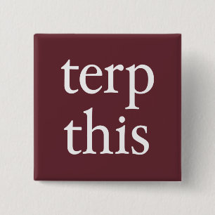 Badge Carré 5 Cm Bouton Terp Ce Bouton Sombre