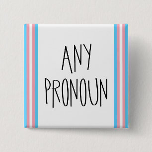 Badge Carré 5 Cm Bouton Transgenre Tout Pronom