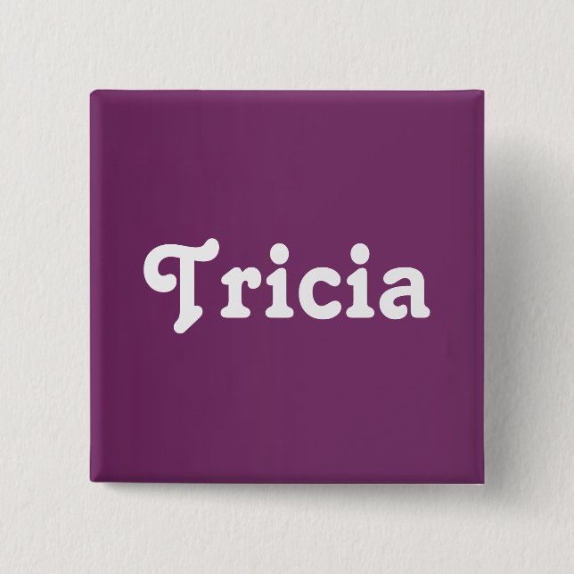 Badge Carré 5 Cm Bouton Tricia (Devant)