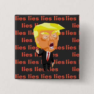 Badge Carré 5 Cm Bouton Trump